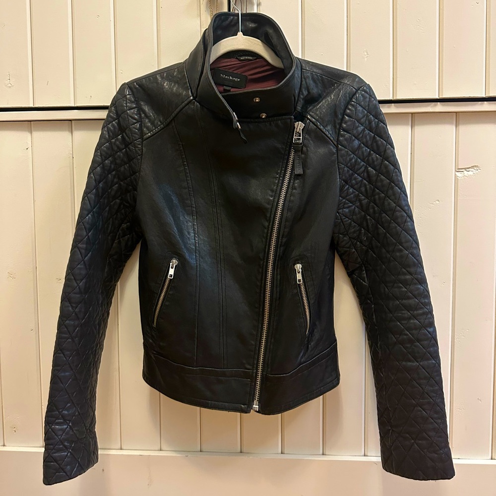 COPY - Mackage lambskin biker style jacket .